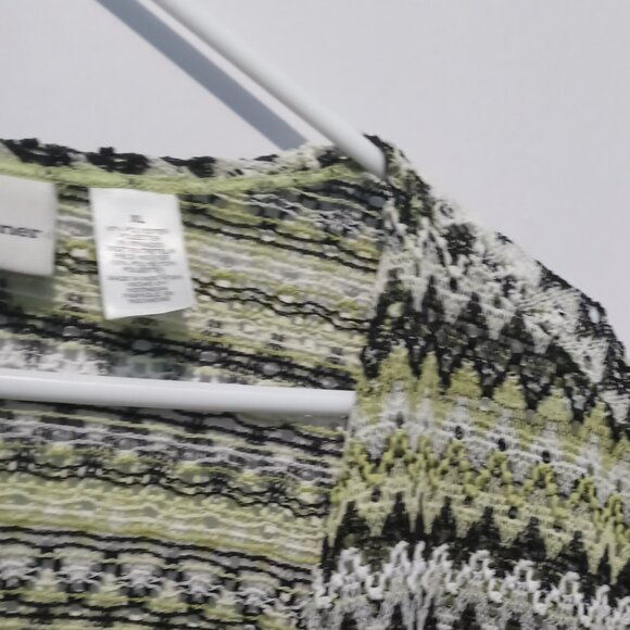 Alfred Dunner Blouse Women's Open Knit Cardigan Top Short Sleeve Size XL - Picture 5 of 9